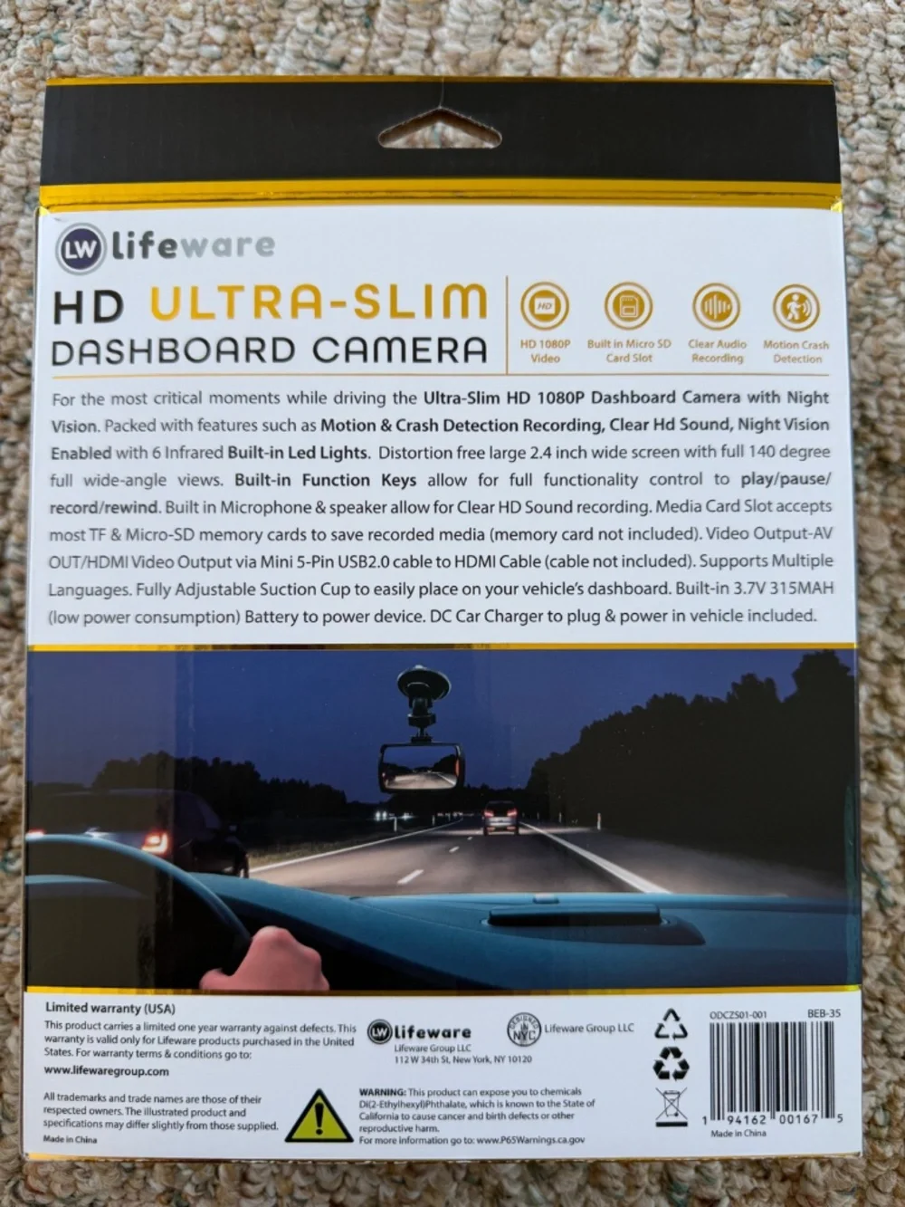 HD Ultra-Slim Dashboard Camera for your car